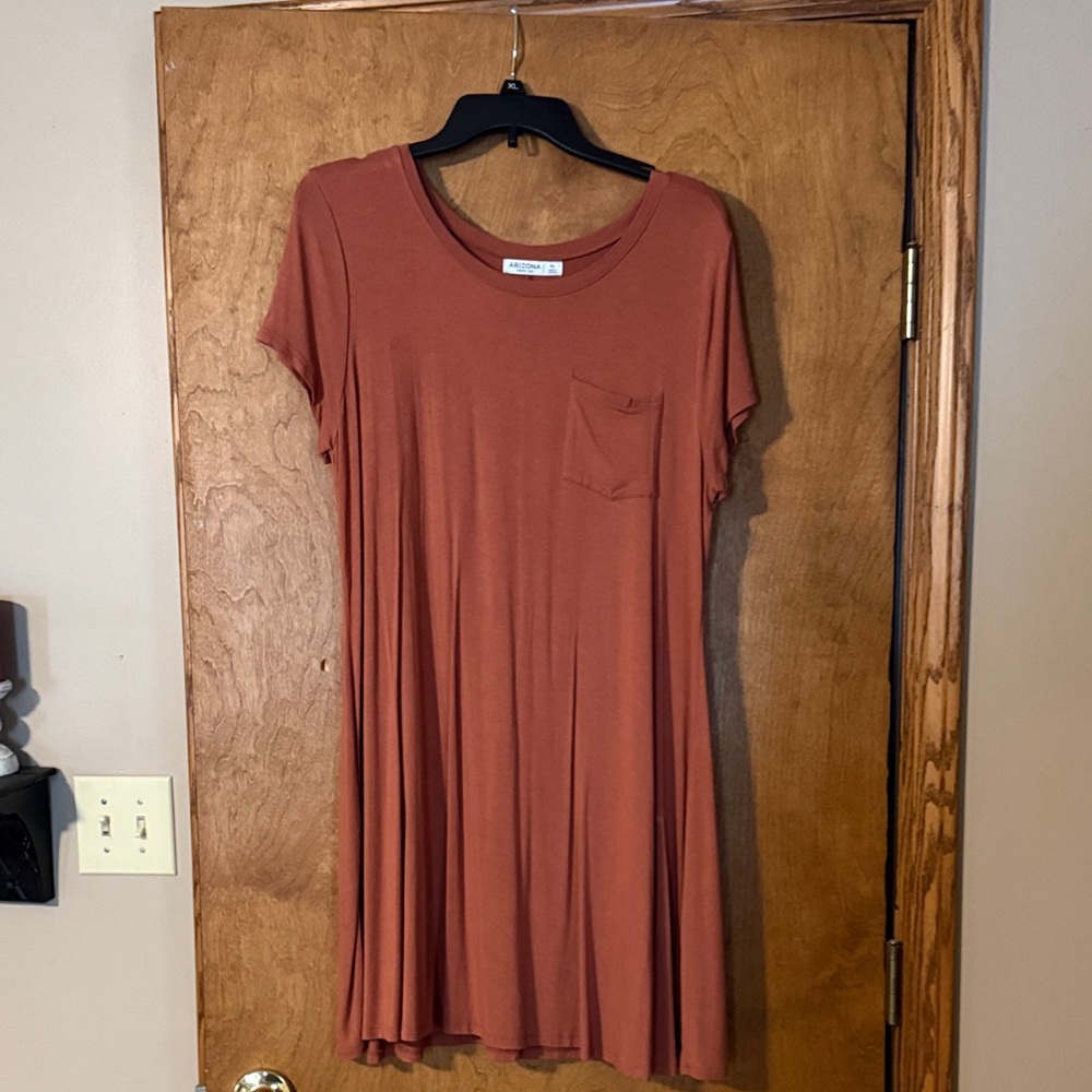 Rust Orange T-Shirt Dress
